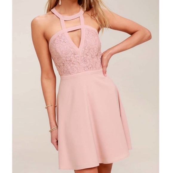 Lulu’s Pink Cocktail Dress - Picture 8 of 9